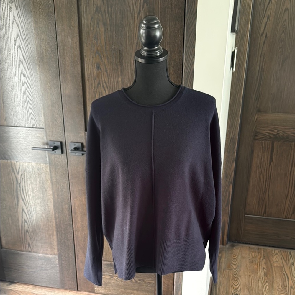 French Connection Blue Crew Neck Sweater Classic Design
